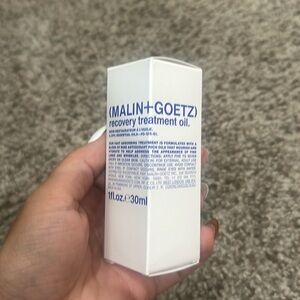 Malin + Goetz recovery treatment oil.